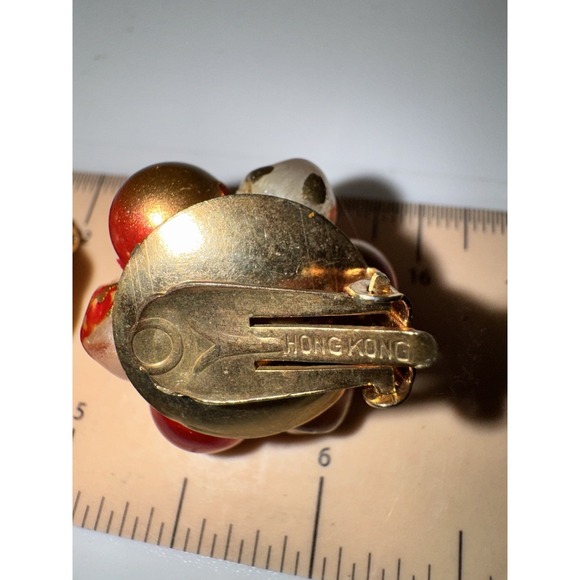 Lot Of (5) Vintage Clip On Earrings - Sarah Cov Hong Kong And Some Unmarked - Picture 3 of 8